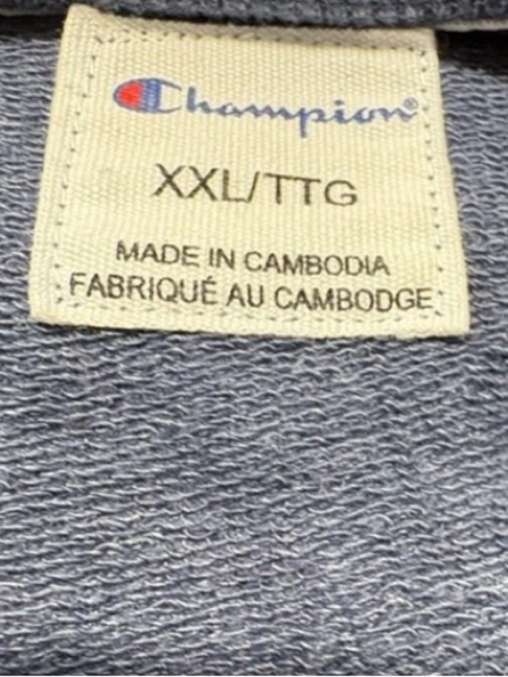 Champion Men's Blue Heather Crewneck Sweater XXL - Picture 3 of 5